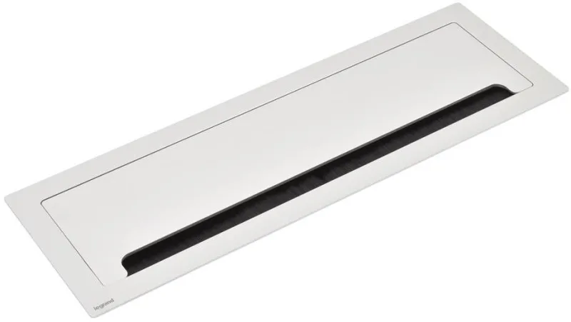 Furniture sockets Built-in desk box, empty with module base, 385x130 mm, aluminium, Incara Top Access Legrand 654873