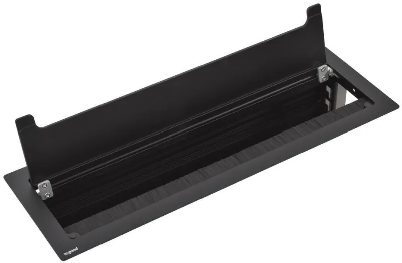 Built-in desk box, empty with module base, 385x130 mm, black, Incara Top Access Legrand 654875
