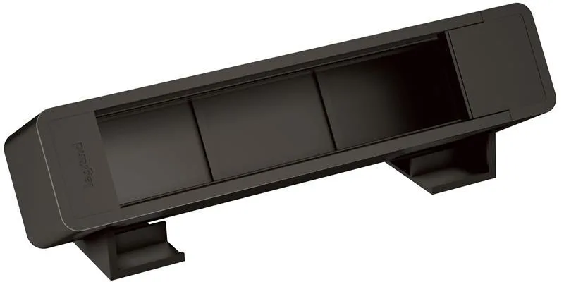Furniture sockets On-desk box for 8 Mosaic modules, 259x79x86 mm, black, Incara On Desk Legrand 655101BK
