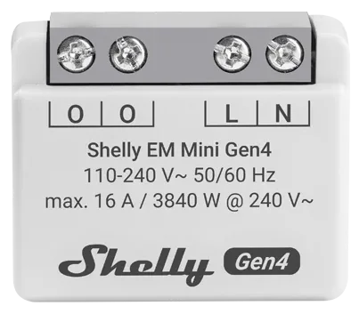 Shelly Микромодул Smart монофазен мерител 1х 16A Shelly EM Mini Gen4