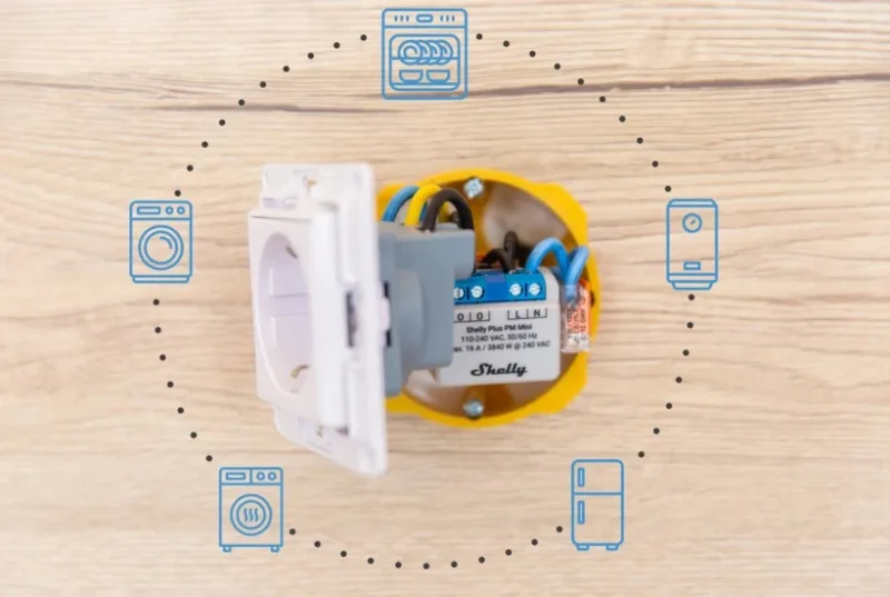 Микромодул Smart монофазен мерител 1х 16A Shelly Plus PM Mini