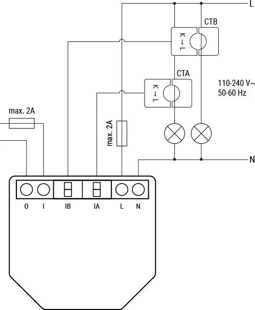 Микромодул Smart монофазен мерител 2х до 120A Shelly EM Gen4