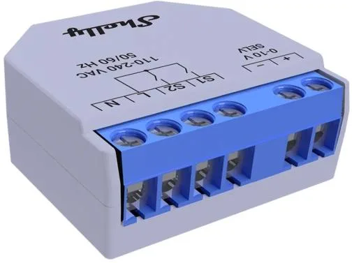 Shelly Микромодул Smart реле 1х димер 0-10V изисква неутрала Shelly Plus 0-10V Dimmer