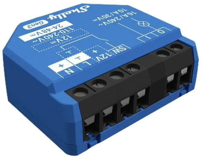 Shelly Микромодул Smart реле 1х On/Off 16A изисква неутрала Shelly 1 Gen3