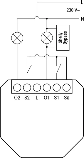 Smart relay Shelly 2L Gen3