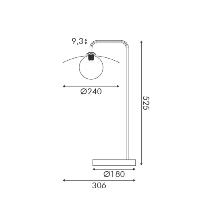 Fleria 1 x G9 HM235T1 – ACA Lighting настолна лампа в бял, 1X7W