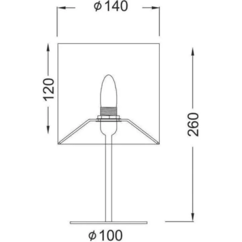 Arioso MT3000B – ACA Lighting настолна лампа в черен, 1X40W
