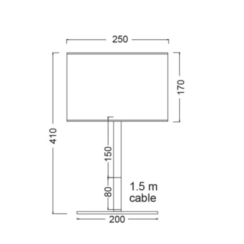 Yasmine OD6508TWH – ACA Lighting настолна лампа в бял, 1X60W
