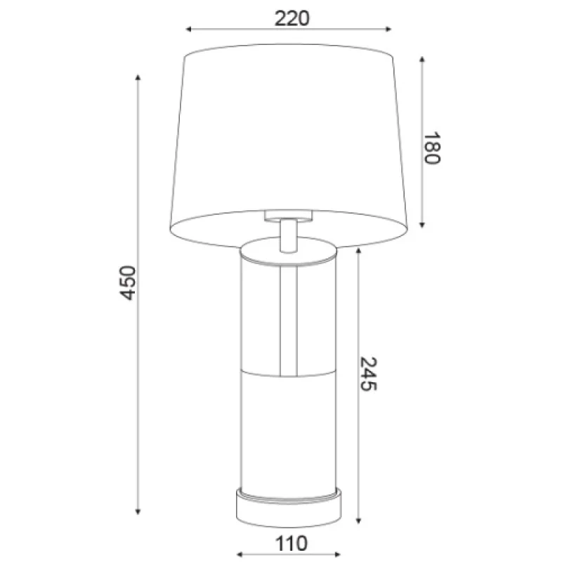 Renouar OD90791TBC – ACA Lighting настолна лампа, 1X60W