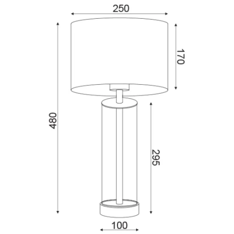 Antelino OD90801TWS – ACA Lighting настолна лампа, 1X60W
