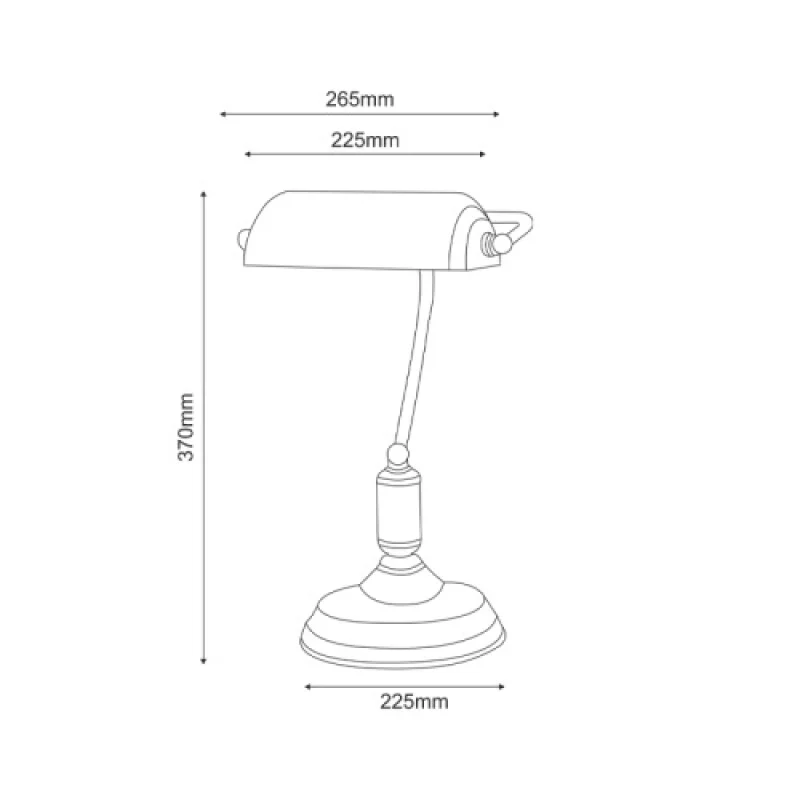 Prestige SF2007GR – ACA Lighting table lamp in matt brass, 1X15W