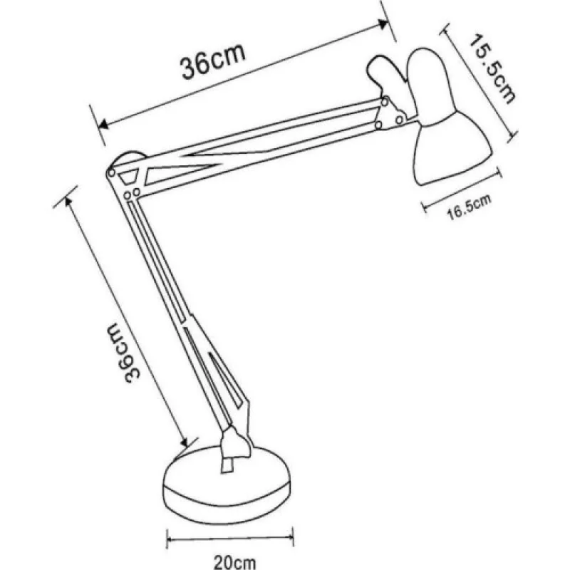 Penna SF606B – ACA Lighting table lamp in black, 1X60W