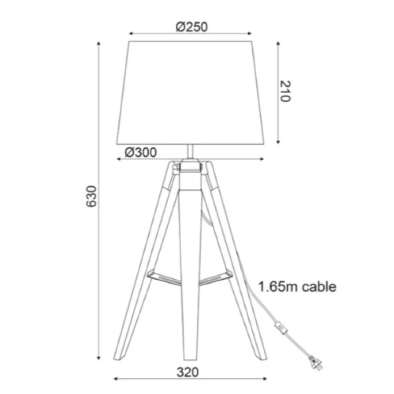Mousse TF17701TOBB – ACA Lighting настолна лампа в бежов, 1X60W