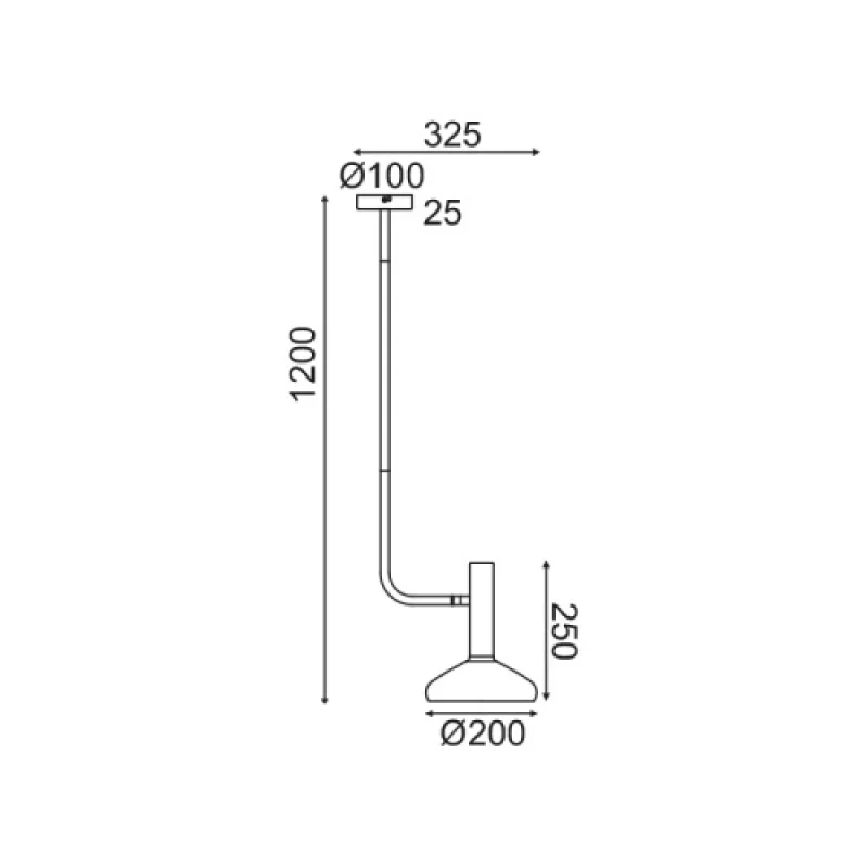 Sherlock AR4181P120BB – ACA Lighting пендел в черен, 1X60W