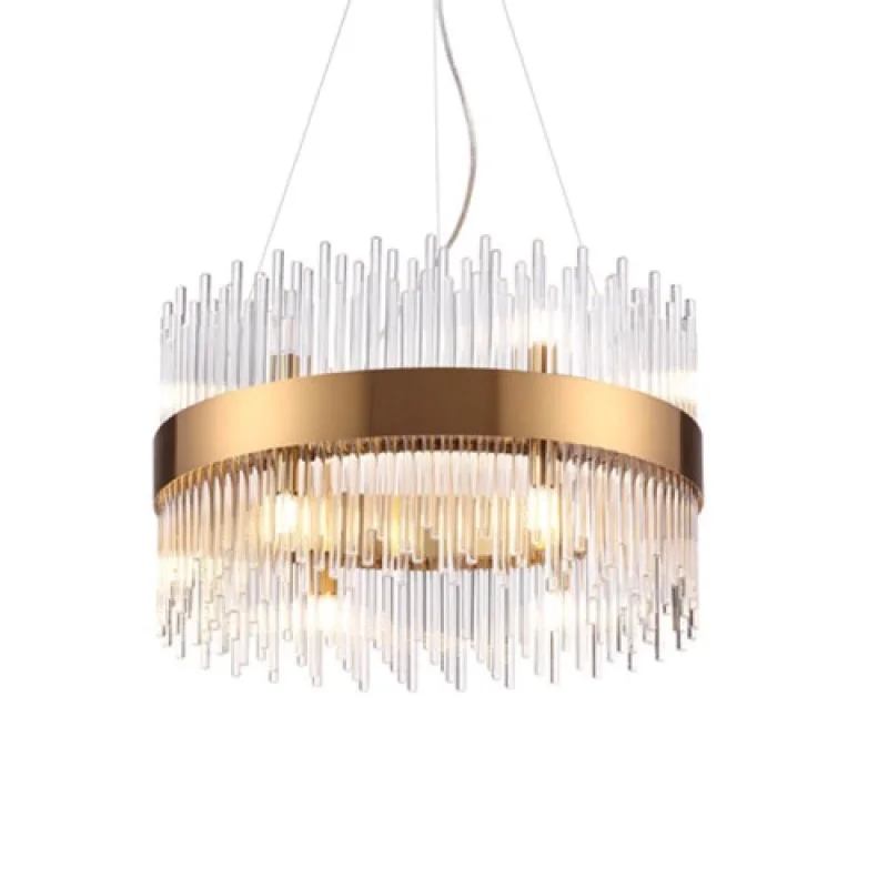 Пендели Dynasty EG18412P50AB – ACA Lighting пендел в античен месинг, 12X28W