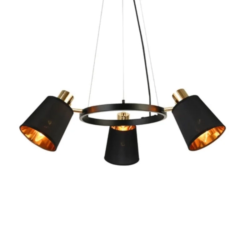 Pendant Lights К NORMA EG213P63BK – ACA Lighting pendant in black, 3X40W