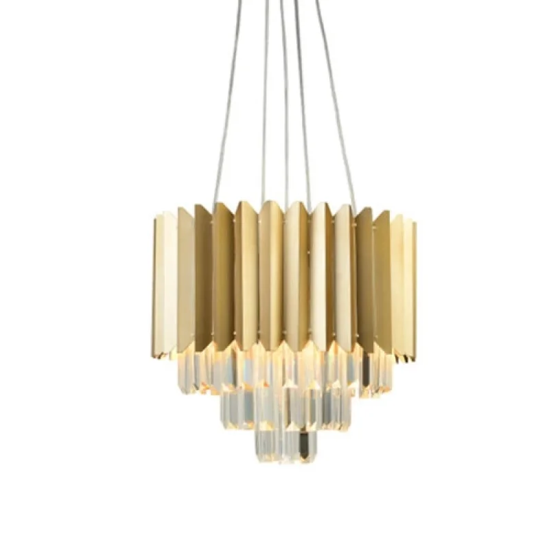 Empire EG6175P41CG – ACA Lighting пендел в матиран месинг, 5X40W
