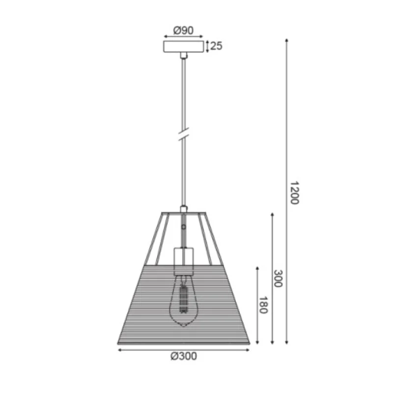 Zorbas GN60P130WH – ACA Lighting pendant, 1X40W