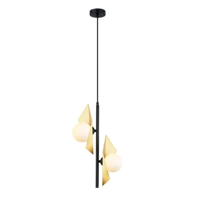 Пендели Polygon HL42592P25BG – ACA Lighting пендел в черен, 2X40W