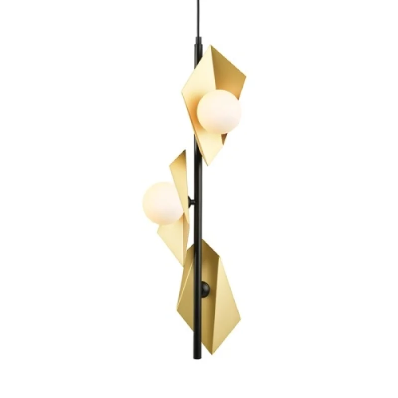 Pendant Lights Polygon HL42593P26BG – ACA Lighting pendant in black, 3X40W