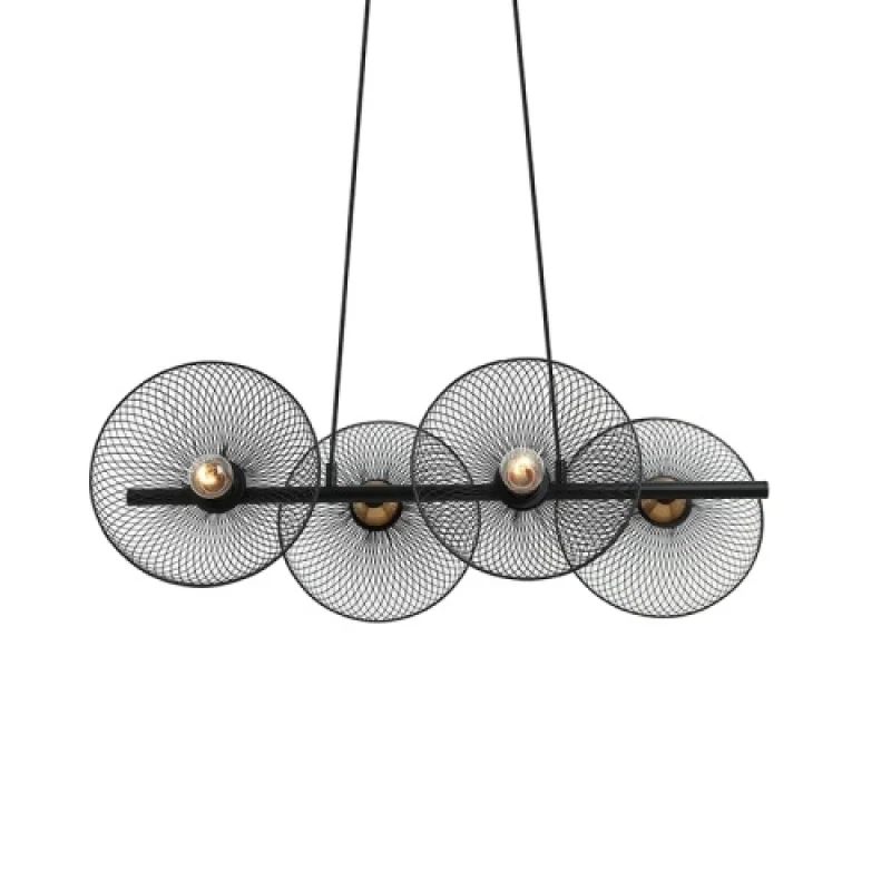Pendant Lights Kobe HL45844P71B – ACA Lighting pendant in black, 4X60W