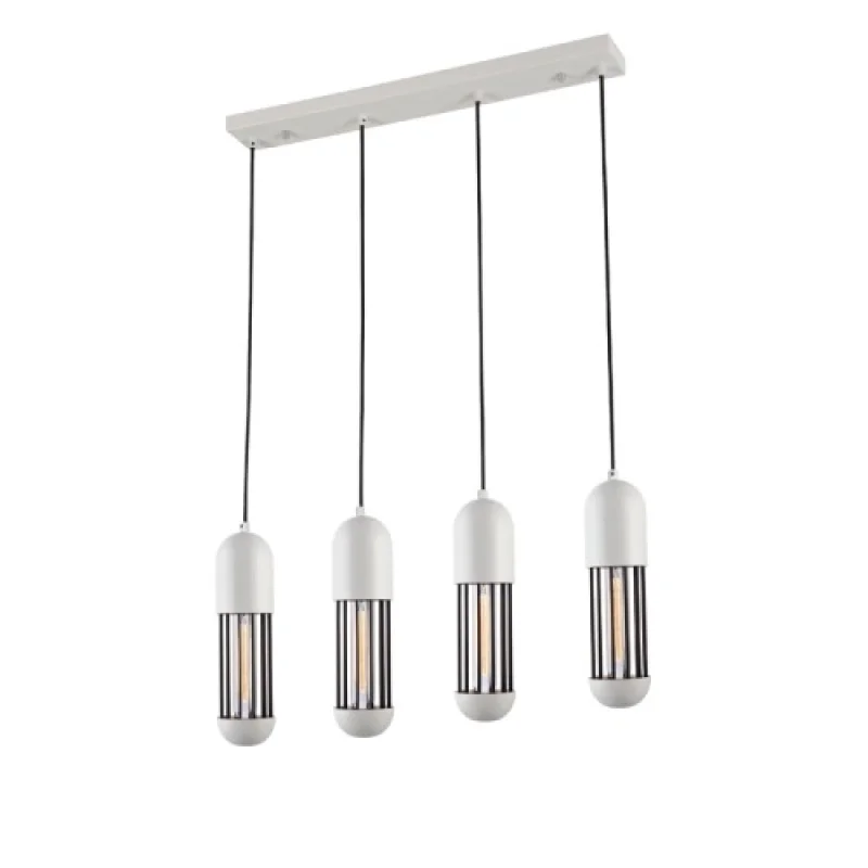 Lab HM174P65WH – ACA Lighting pendant in white, 4X60W