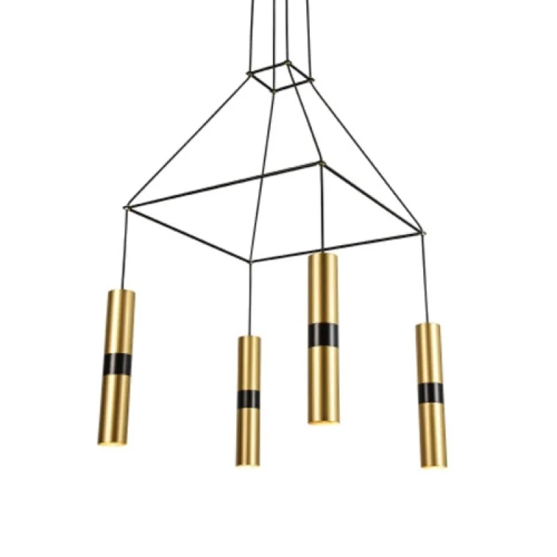 Da VINCI HM854P56BR – ACA Lighting пендел в черен, 4X35W