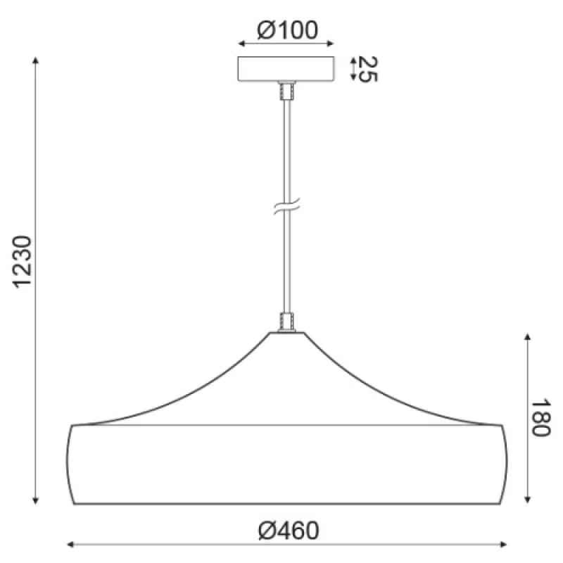 Caliphate KS07961PBG – ACA Lighting pendant, 1X60W