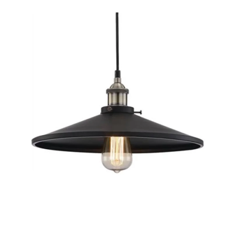 Пендели Hippolyte KS1288P361BK – ACA Lighting пендел в черен мат, 1X60W