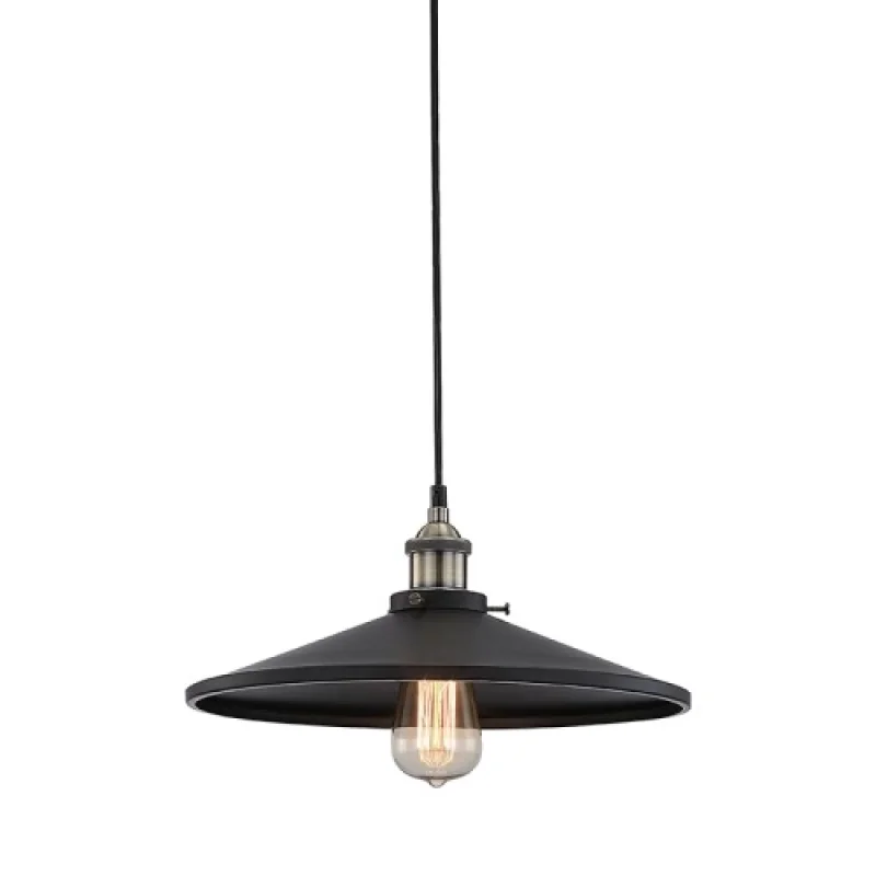 Hippolyte KS1288P361BK – ACA Lighting пендел в черен мат, 1X60W