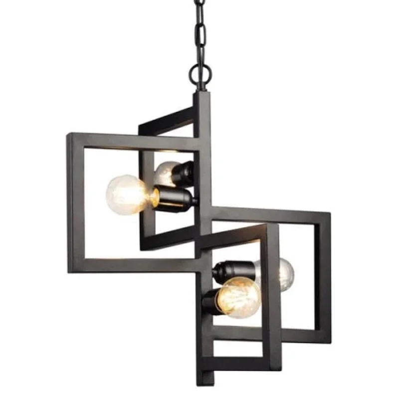 Пендели Sirius KS14254BK – ACA Lighting пендел в черен, 4x60W