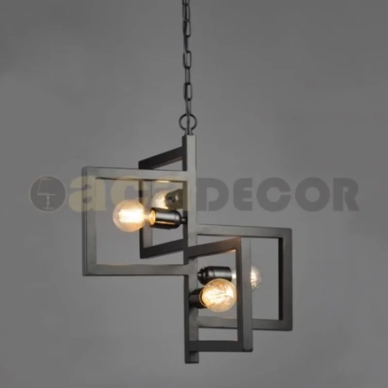 Sirius KS14254BK – ACA Lighting пендел в черен, 4x60W