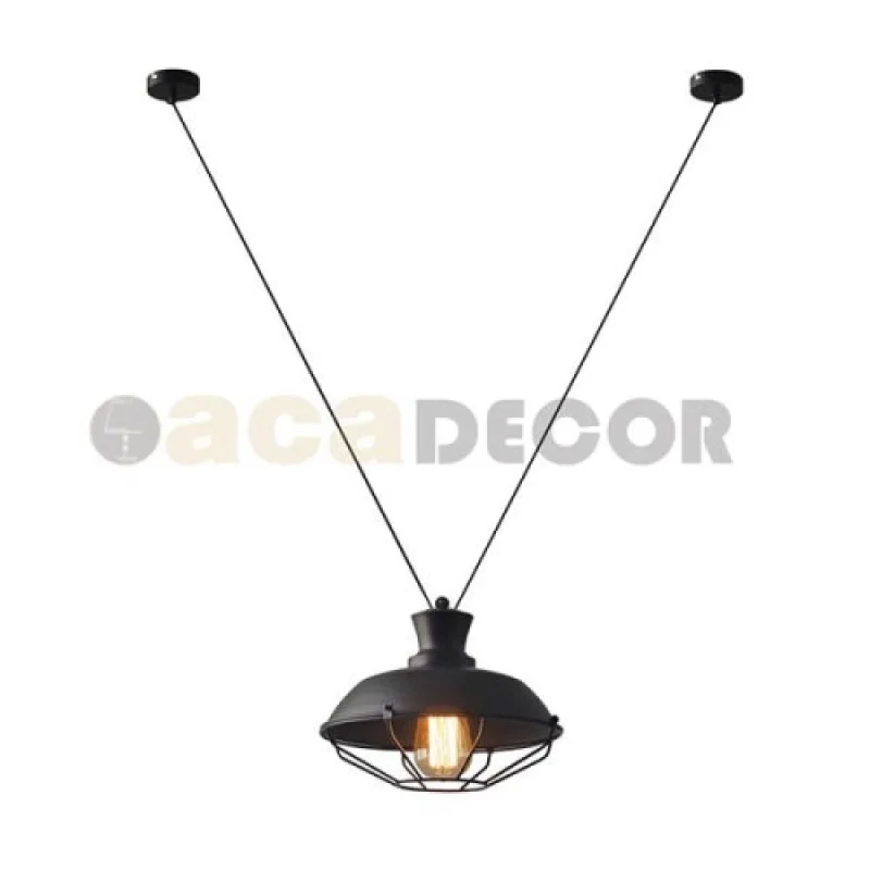 Angela KS14632BB – ACA Lighting пендел в черен, 1X60W