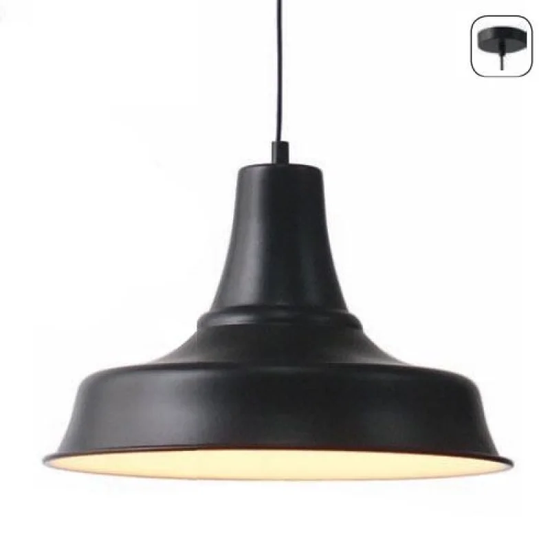 Stooges KS1477P1BK – ACA Lighting pendant in black, 1X60W
