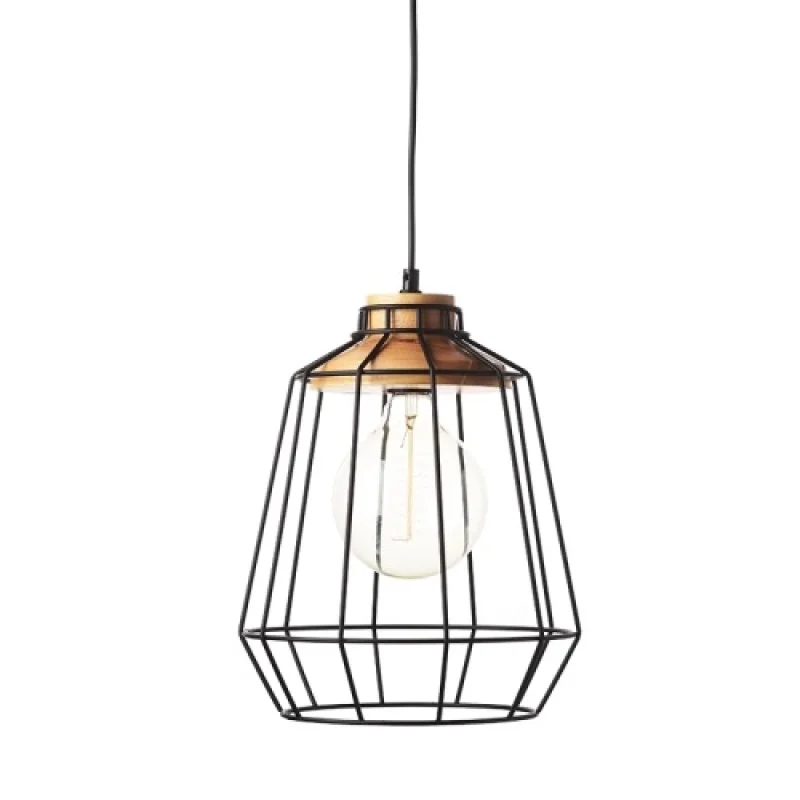 Пендели Kennedy KS159326BK – ACA Lighting пендел в черен, 1X60W