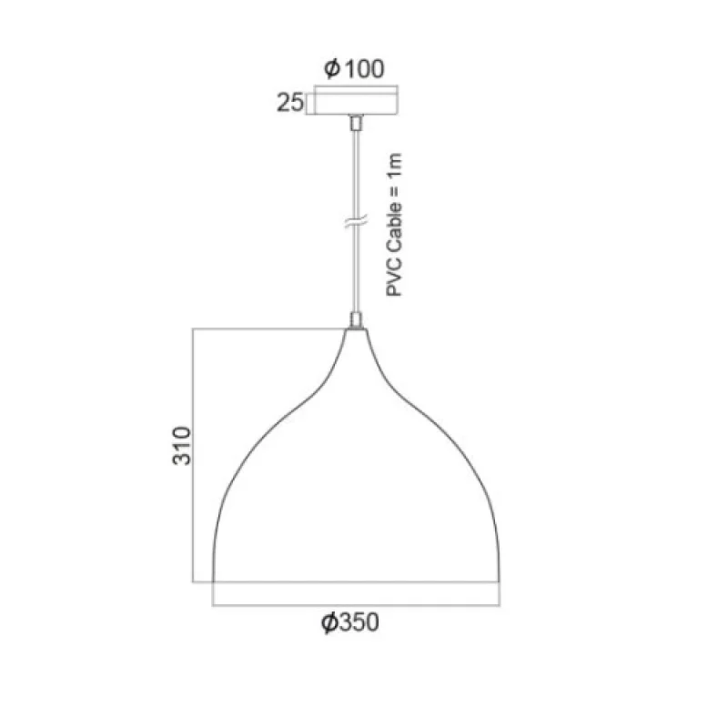Roxanne KS174335MR – ACA Lighting пендел в антично бял, 1X60W