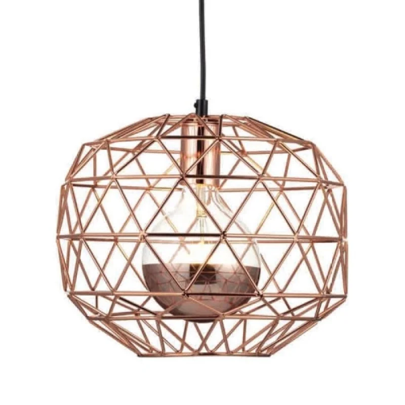 Aladdin KS180430PC – ACA Lighting пендел в черен, 1X60W