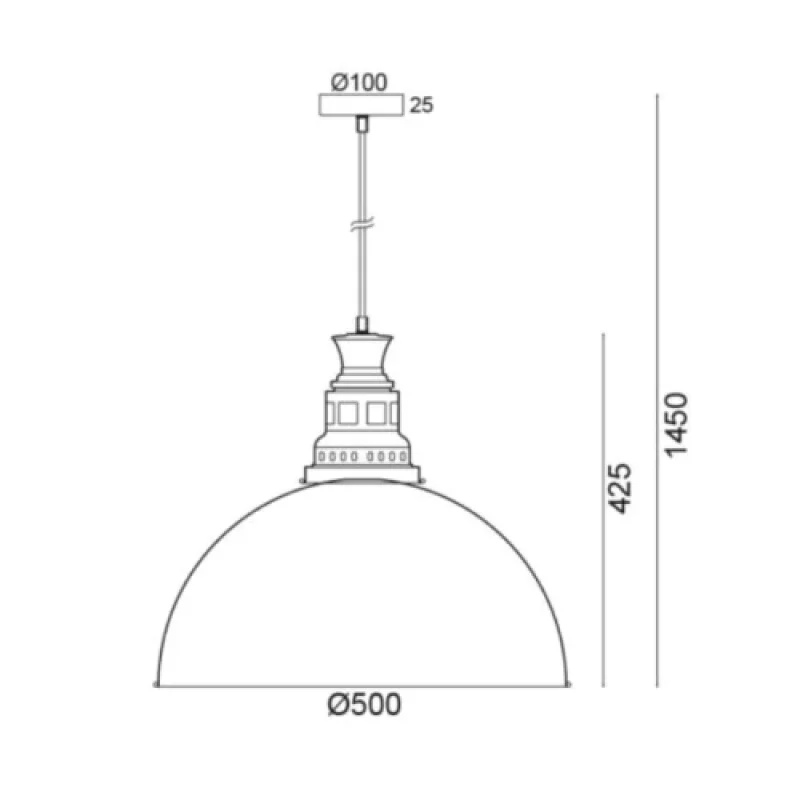 Nevada KS198450PTR – ACA Lighting пендел в антично зелен, 1X60W