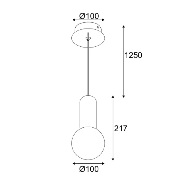 Venus MK421P10G – ACA Lighting пендел в сив, 1X30W