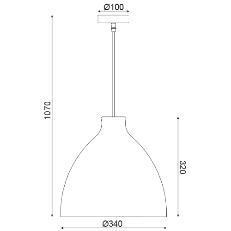 Oia ML1013011B – ACA Lighting пендел в черен, 1X60W