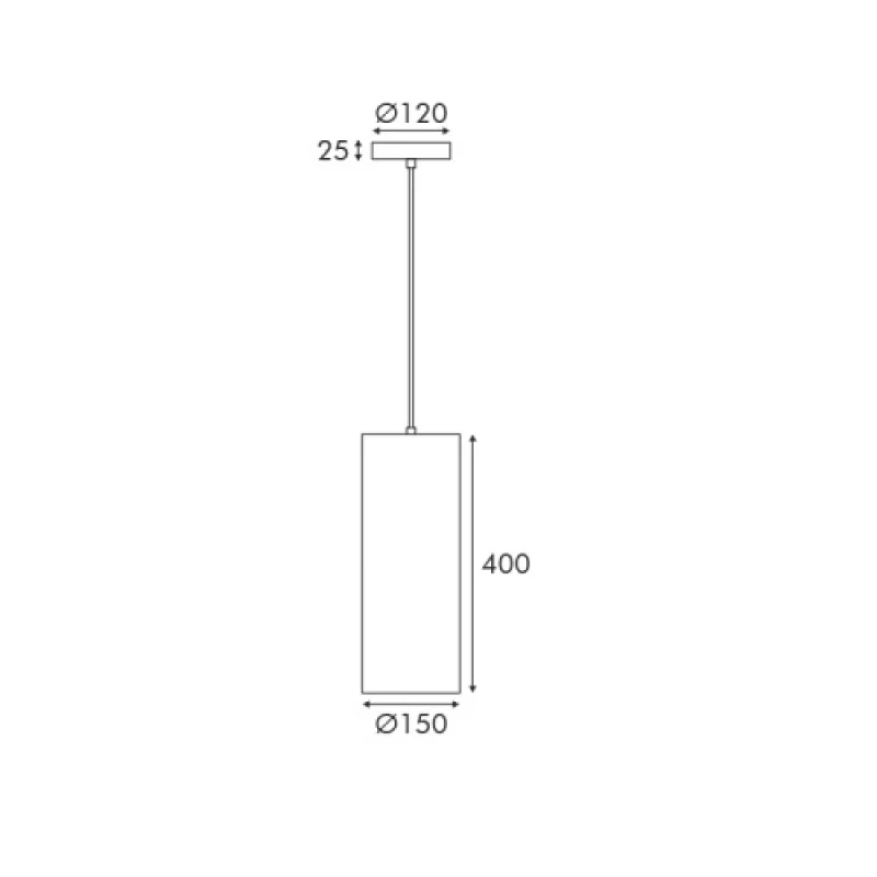 Zoran MP240718 – ACA Lighting pendant in matt brass, 1X20W