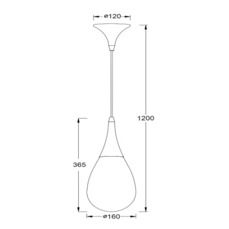 Atena OD53421BK – ACA Lighting pendant in black, 1X40W