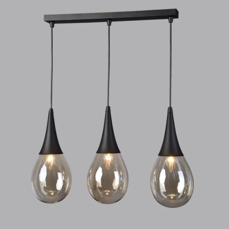 Pendant Lights Atena OD53423SBK – ACA Lighting pendant in black, 3X40W