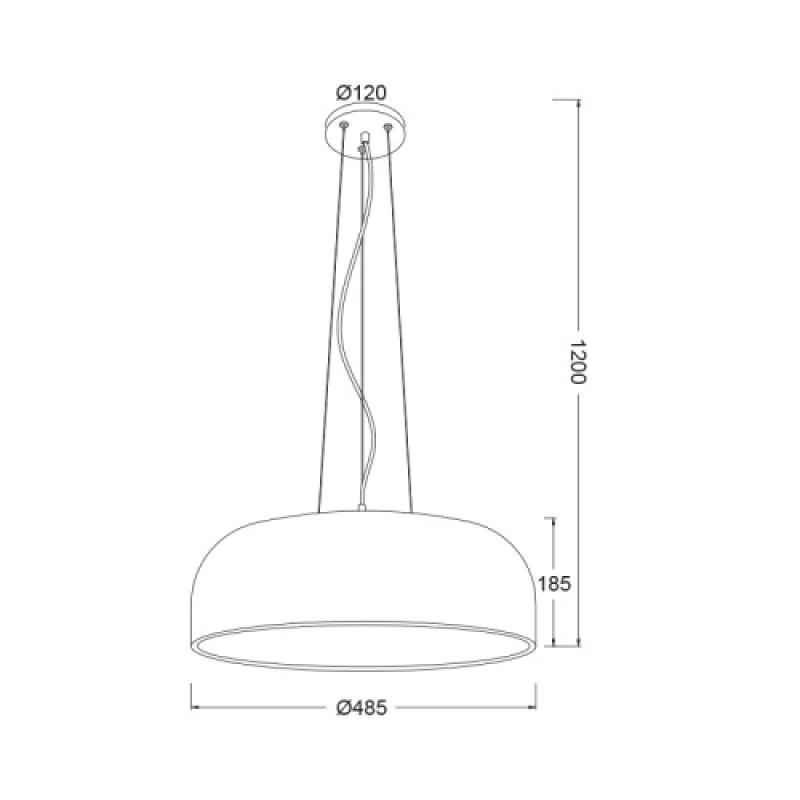 Salon OD5390MW – ACA Lighting pendant in white, 3X60W