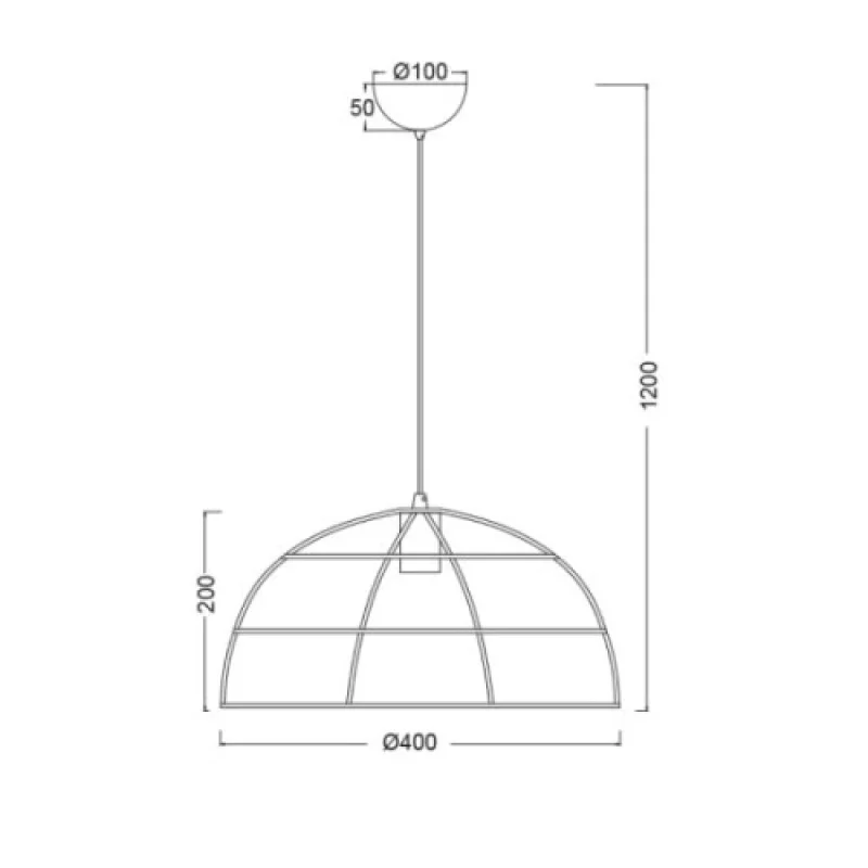 Prometheus OD543640 – ACA Lighting пендел в черен, 1X60W