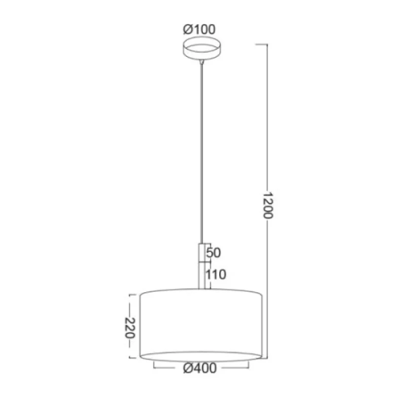 Yasmine OD650840PWH – ACA Lighting пендел в бял, 1X60W