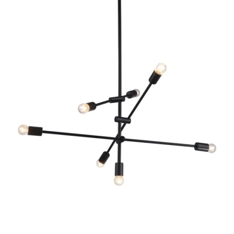 Пендели Luther OD680107BK – ACA Lighting пендел в черен, 7X60W