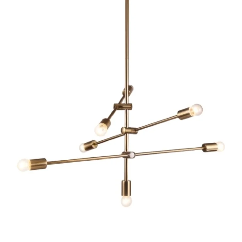 Luther OD680107BR – ACA Lighting пендел в античен месинг, 7X60W