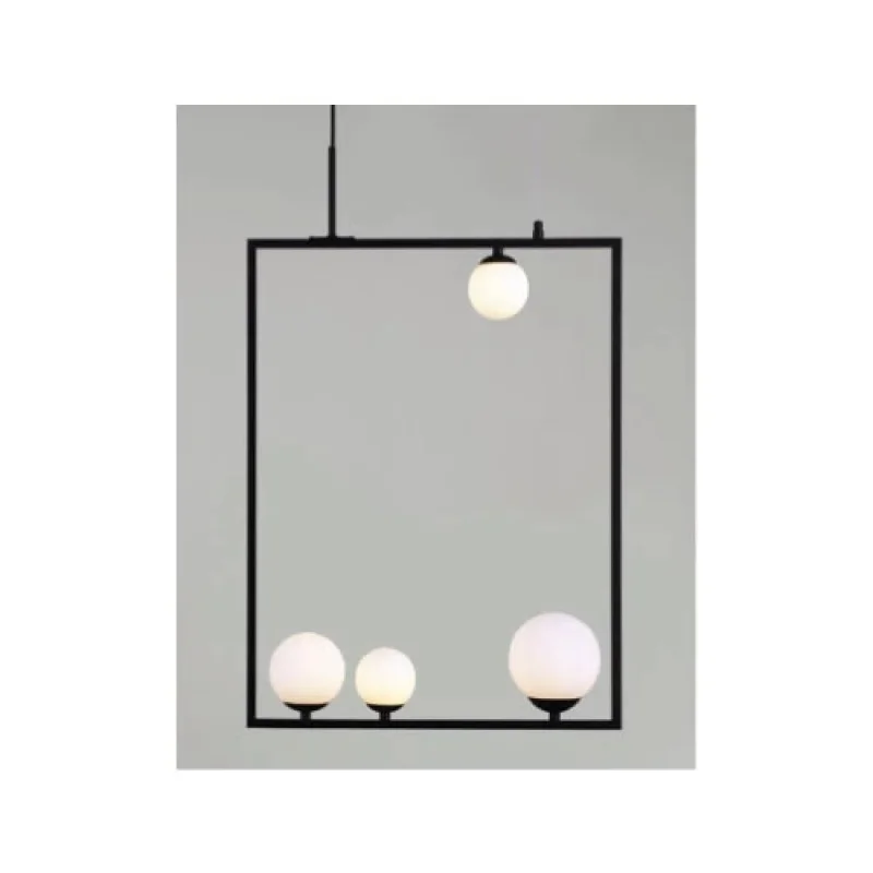 Quadro OD91494PB – ACA Lighting пендел в черен, 4X7W