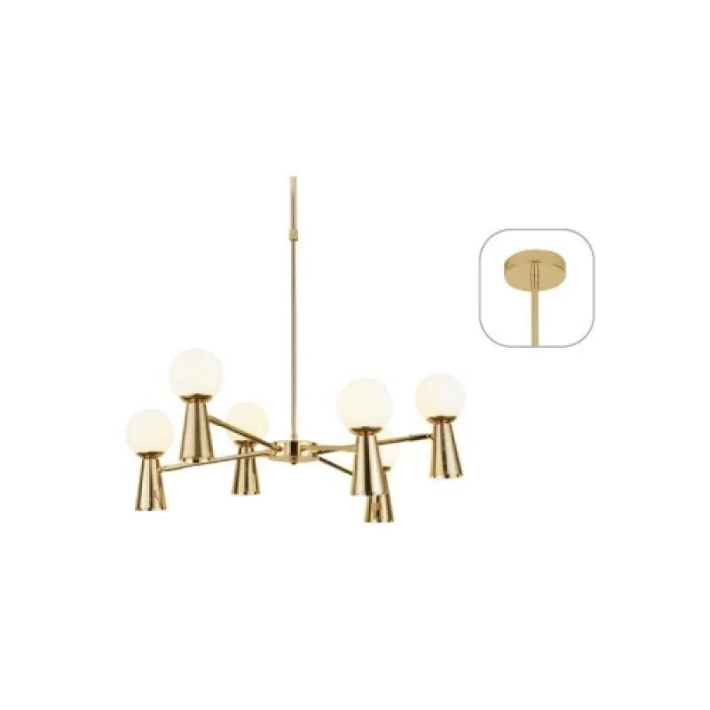 Kimolos OD94206PG – ACA Lighting pendant, 9X7W